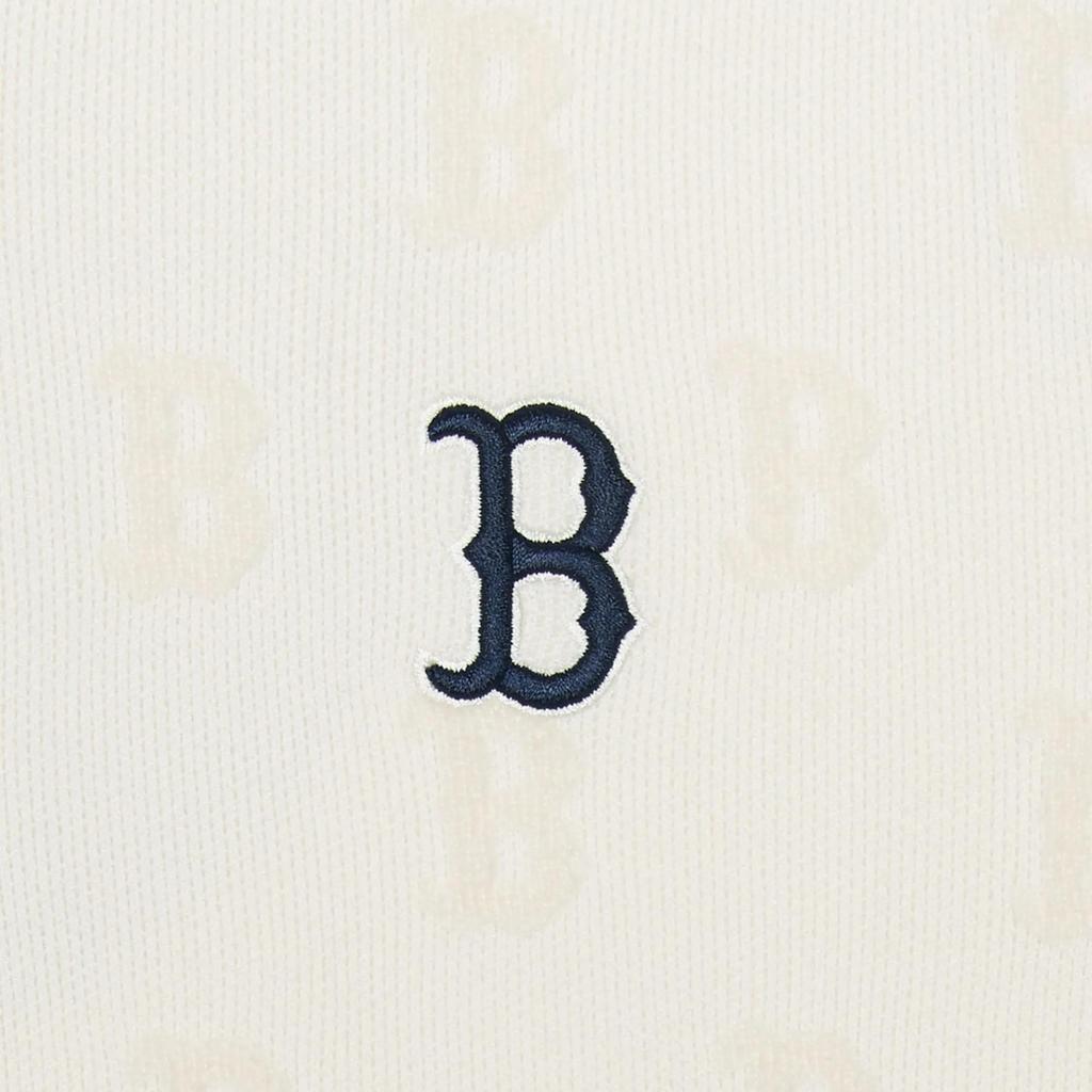 New MLB Boston Red Sox Velvet Feel Coat Women's Cream White 3FKCM0344-43CRS