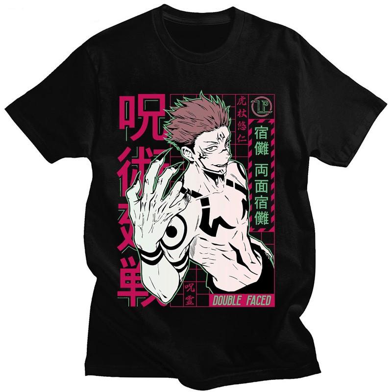 

Riman Jujutsu Kaisen Заклинание Возвращение к битве Обе стороны Хлопковые мужские и женские футболки с коротким рукавом на лето S