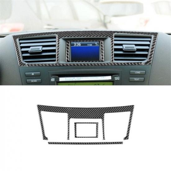 For Toyota Highlander Carbon Fiber Interior Center Air Vent Outlet Cover Trim
