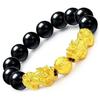 Gold-Plated Alloy Pixiu Couple Bracelets for Men & Women - Exquisite Buddhist Bead Jewelry Gifts