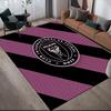 Inter Miami CF Flannel Pattern Square Carpet,Area Rug,Carpet Rug for Living Room Bedroom Sofa Playroom Decor,Non-slip Floor Mat