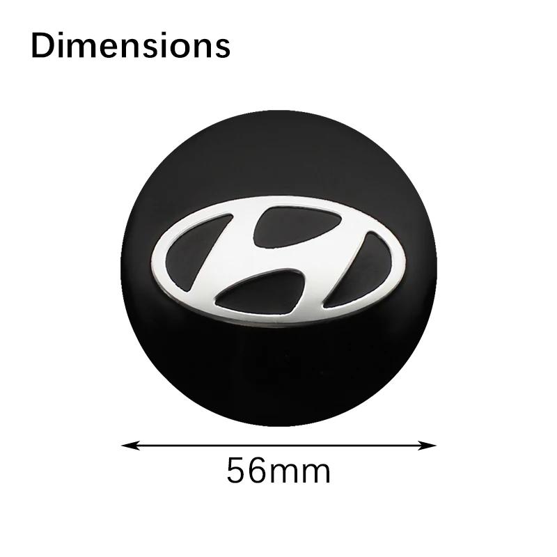 4PCS 56mm Car Styling Wheel Center Hub Caps Rim Cover Badge Emblem Sticker For Hyundai GDi N Line i10 Azera Genesis G70 G80 G90 22ll