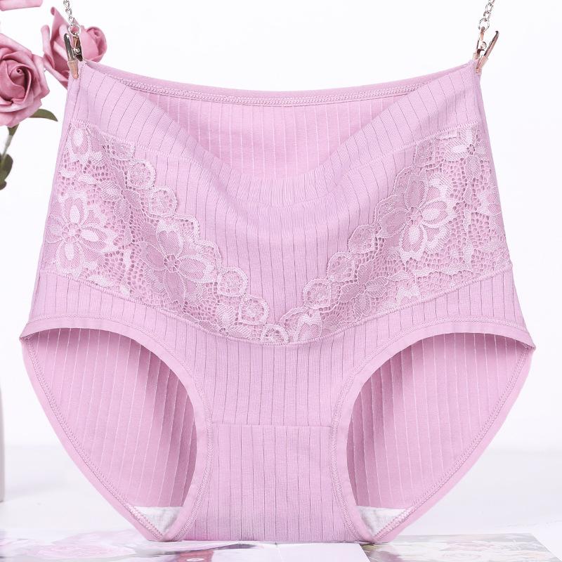 Women's Mother Style Middle Aged and Elderly Large Size Breathable Thin Briefs Underwear