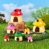 Mediterranean Style Mushroom House Zakka Miniature Landscape Ornament