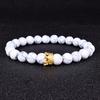 2pcs Charm Paired Bracelets Men Sets Crown Women's Bracelets Natural Stone Beads Wristband Couple Bracelet Gifts Friends Jewelry