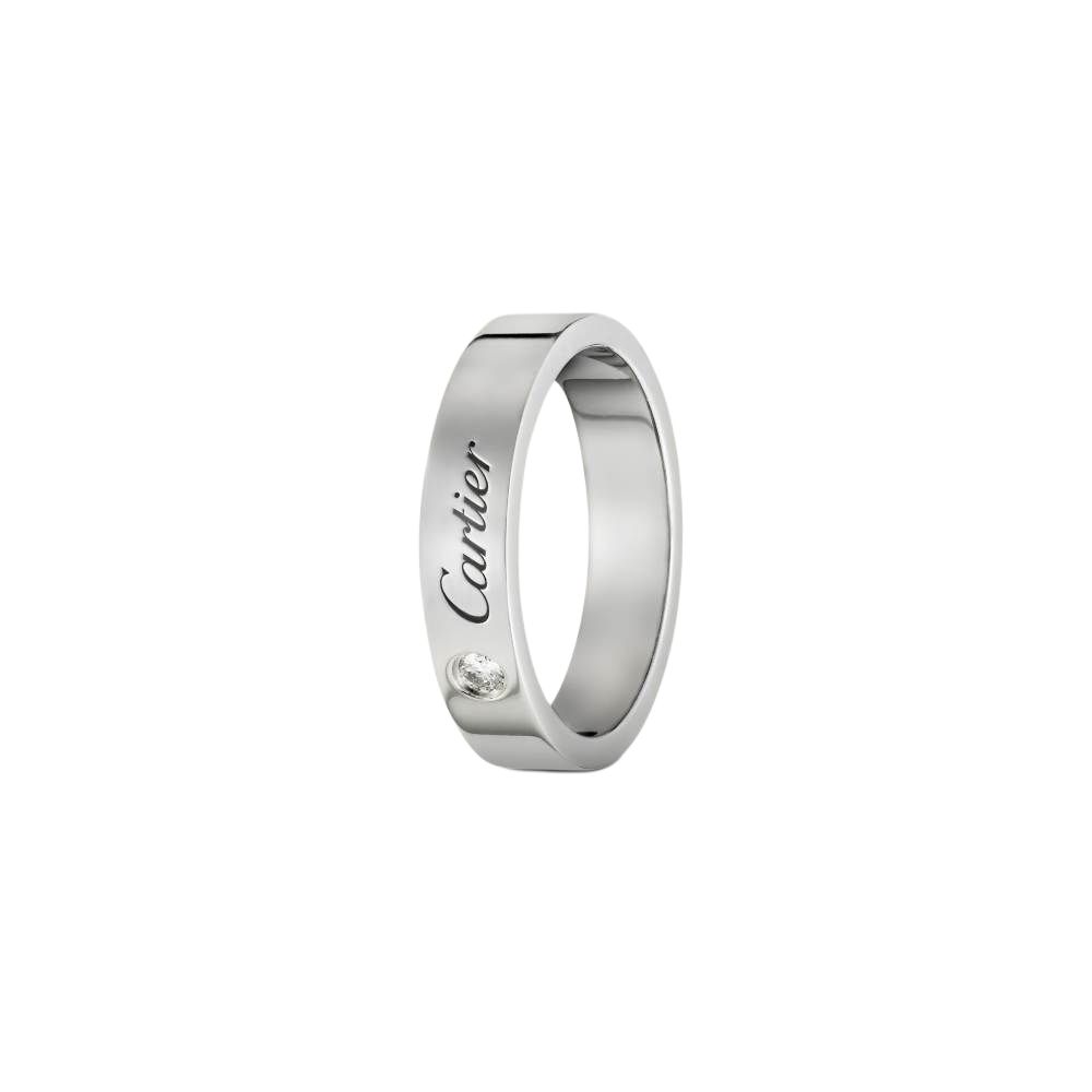 Cartier Anillo de Platino Letra Clásica C De Unisex Anillos B4098200