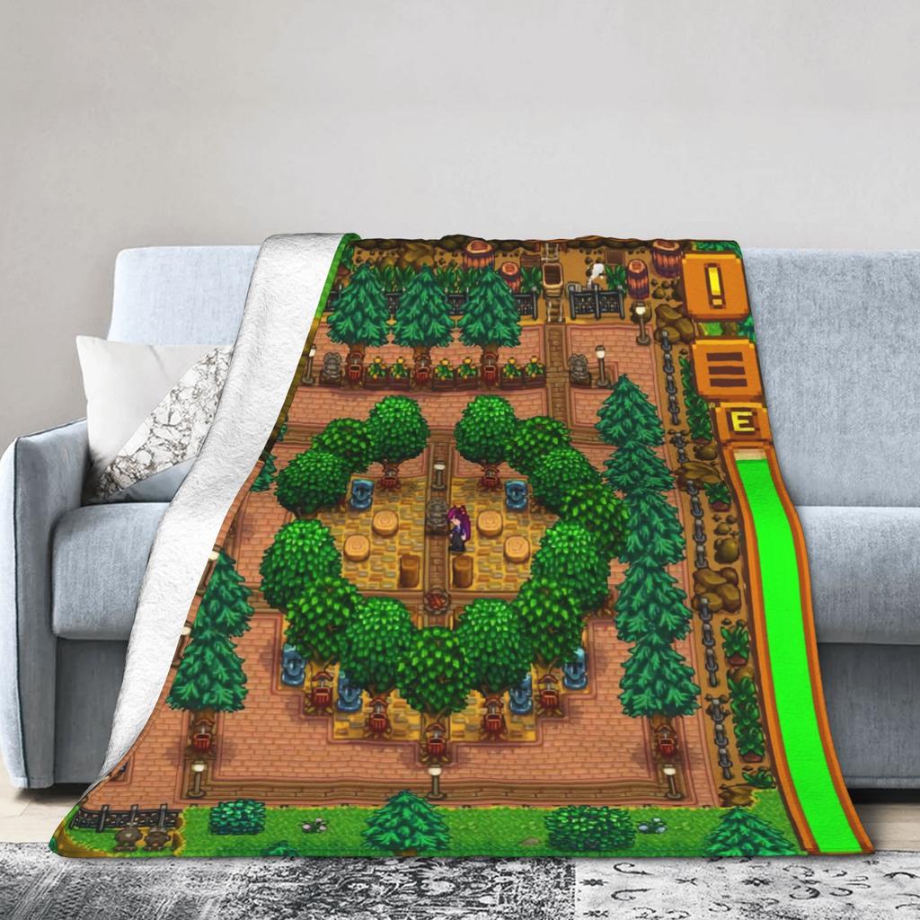 Stardew Valley Greenhouse Flannel Blankets Winter  Soft Throw Blanket for Kids Adult Couch Chair Aesthetic Bedspread Sofa Cover