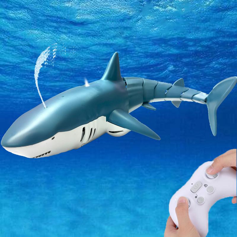 Rc Shark Spray Water Electric Whale Kids Toy Remote Control Dolphin Animal Bath Tub Pool Simulation Submarine Fish Swimming Game