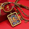 Hand-Painted Tibetan Zodiac Buddha Talisman Pendant Necklace