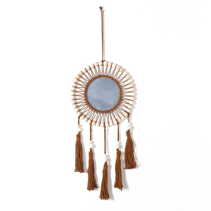 

Large Macrames Round Mirrorr Decorative Mirrorr Living Room Bohemian Tapestry Mirrorr Wall Hanging for Home Decor 1