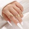 Contemporary 3 Pieces Textured Rings Collection Sophisticated Fashion Jewelry Accessory for Every Occasion Outfits