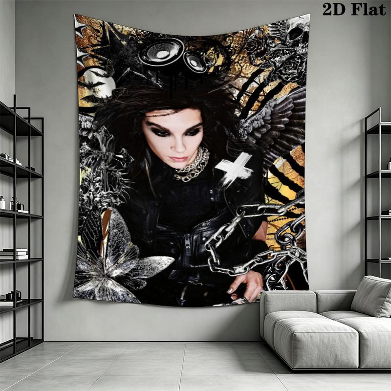 BILL KAULITZ Wall Tapestry Aesthetic Wall Hanging Printed Fabric Blanket Decorative Tapestries for Bedroom Living Room Home Decor