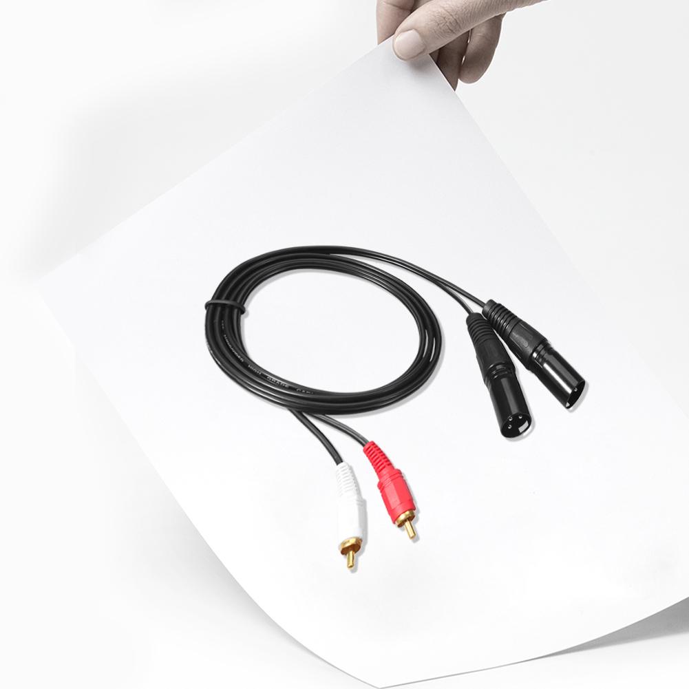 RCA to 2 RCA Male to Male Audio Cable for Mixer Home Theater TV Amplifier Sound