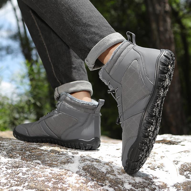Plush Outdoor Walking Hiking Boots Women's Warm Snow Boots Men High-top Cotton Shoes Winter Casual Shoes