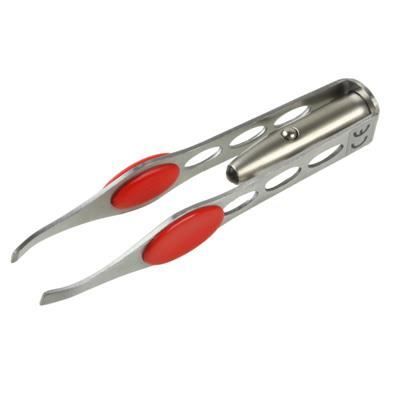 Pince à épiler - Modèle avec lampe LED - Acier inoxydable - Haute résistance