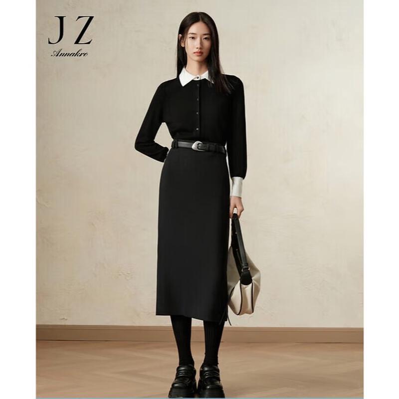 Annacau Women s Elegant Retro Slit Midi Skirt 2XL