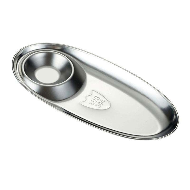 Practical Nonrust Steel Party Platters Produced With Sauce Well Kitchens Serving Tray For Outdoors Dining Event