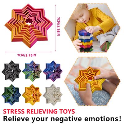 Star Shaped Toy, Soothing Sensory Toy, Stress Relief, Anxiety, ADHD, Gift For Kids, Adults