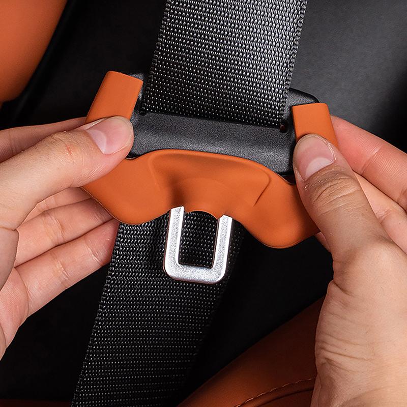 2Pcs Seat Belt Buckle Cover Anti-Scratch Rubber Car Seat Buckle Protector Clip Protection Cover Universal For SUV Sedan"