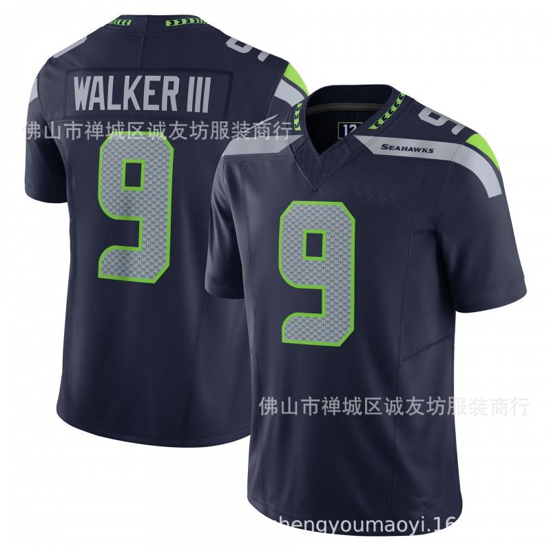 Seattle Seahawks 9 Walker III Jersey Mens Football Stitched Game Blue S-XXXL
