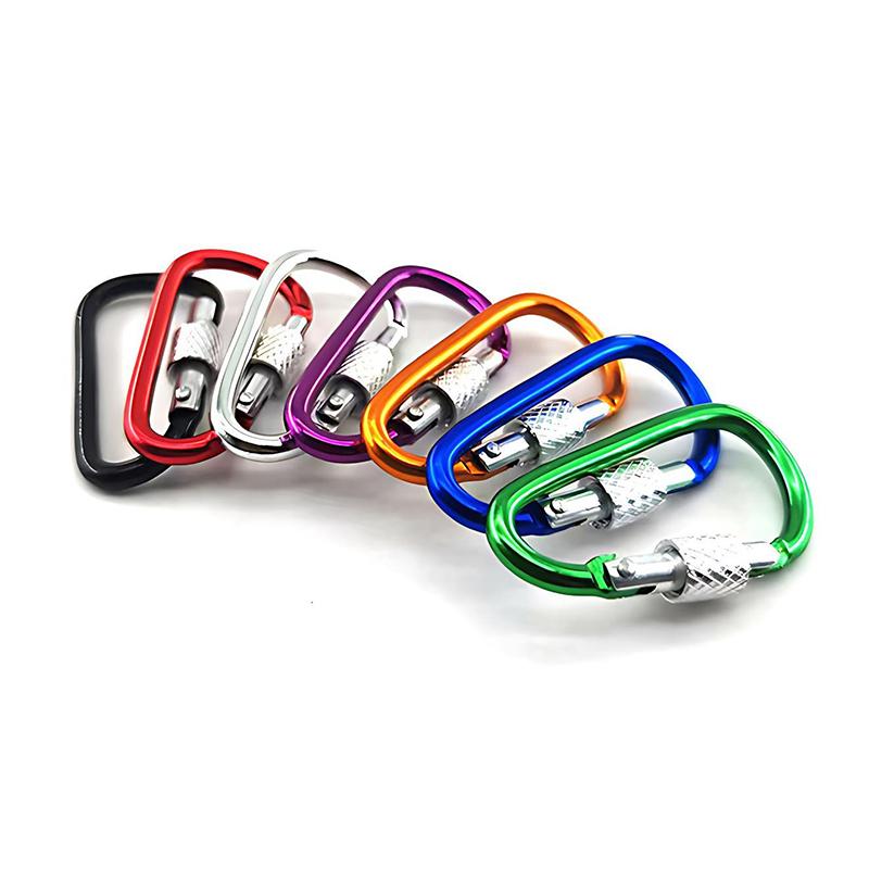 3/6PCS NO.5 Carabiner 7 Color Available Aluminum Alloy Carabiner Key Chain Speaker Hook Key Sorting Household Outdoor Gadget ZYF
