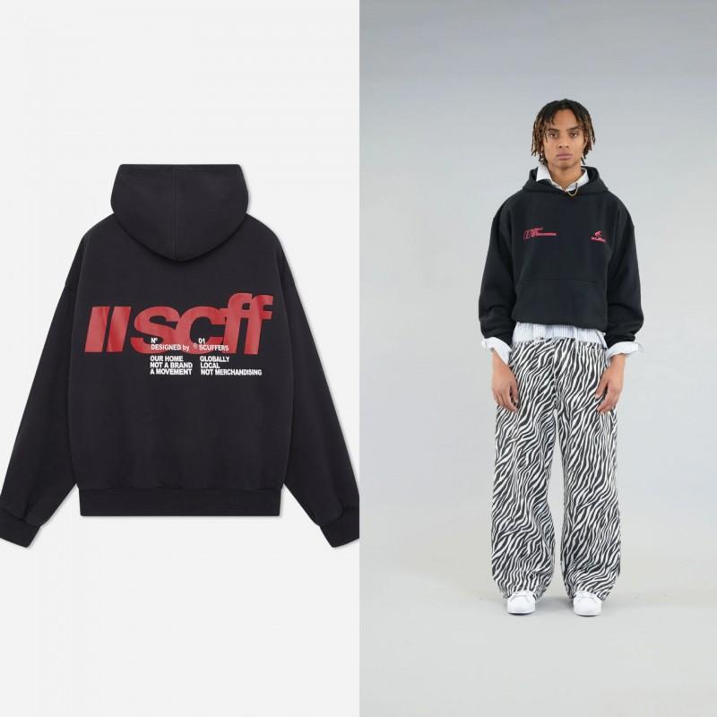 Felpa con cappuccio oversize unisex con stampa di lettere vestibilità ampia pullover casual autunno