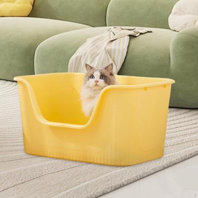 Katzentoilette für alle Arten von Katzenstreu Schale offene Oberseite Haustierstreuwanne