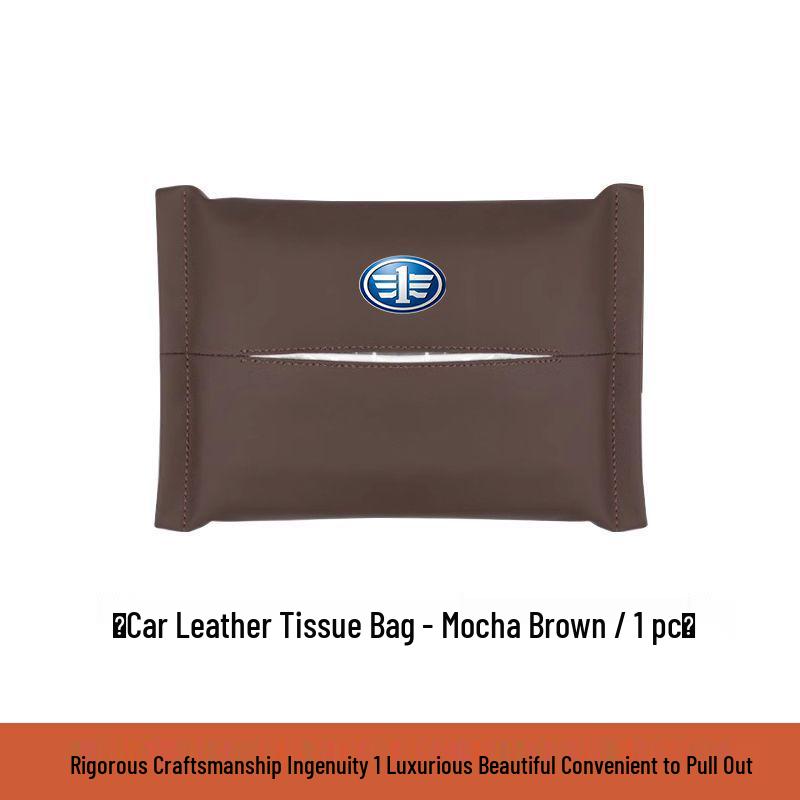 

Suitable for Blue Ship H6 and Jiabao V80: Leather Headrest Tissue Box Bag for Car Interior. Standard