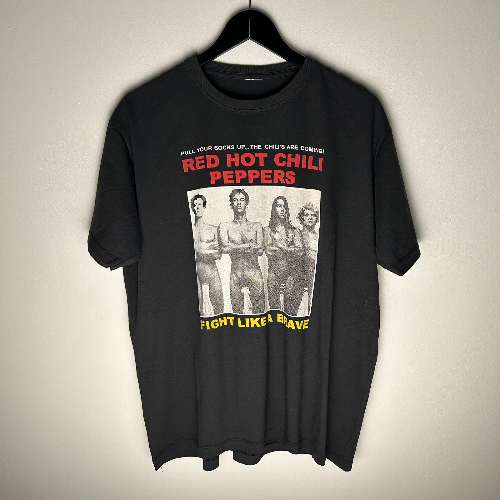 Vintage Red Hot Chili Peppers Fight Like A Brave Band T-shirt XL Unisex T-Shirt L