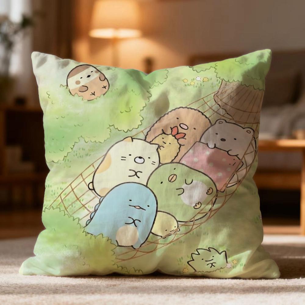 Popular SSumikko Gurashied Cushion Cover Soft Washable Pillow Case Multi-Scene for Couch Bed Travel Office Use