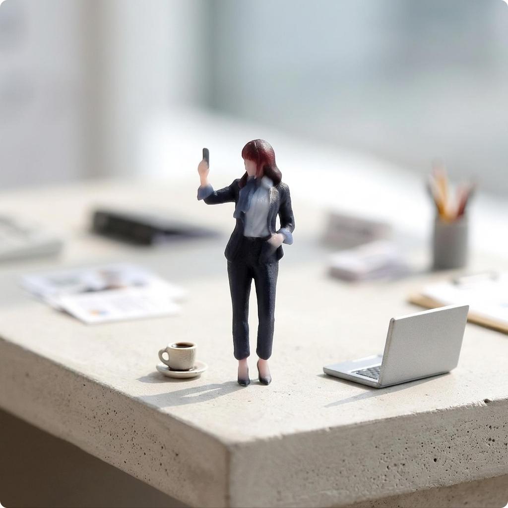Realistic Miniature Business Figure | Hand-Painted, Tiny, People