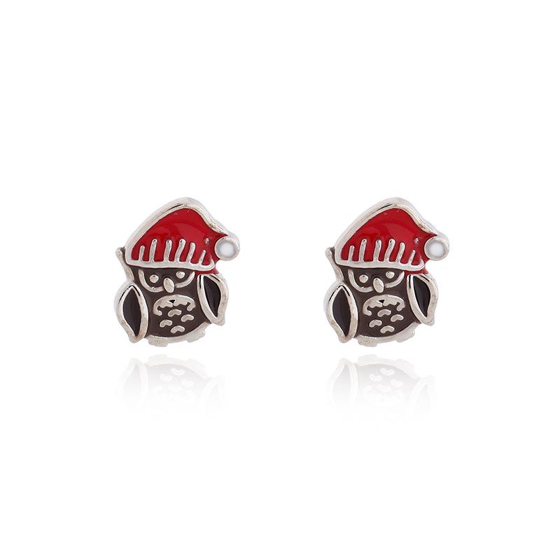 Christmas Stud Earring Set: Reindeer, Santa Claus, Bell & Cartoon Characters