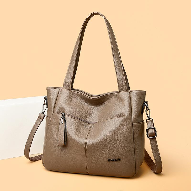 Large-capacity Women's Bag, Single-shoulder Bag, Elegant Tote Bag, Fashionable Middle-aged Mother's Bag, Practical Large Bag