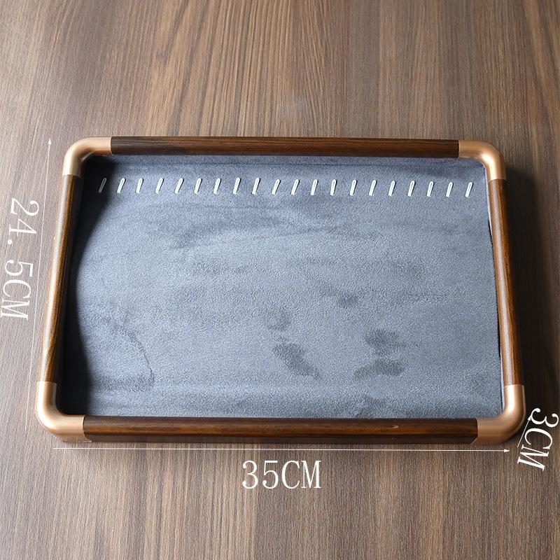 Solid Wood Jewelry Storage Tray Walnut Storage Box Jewelry Store Home Rings Necklaces Bracelets Organizer Family Store Display