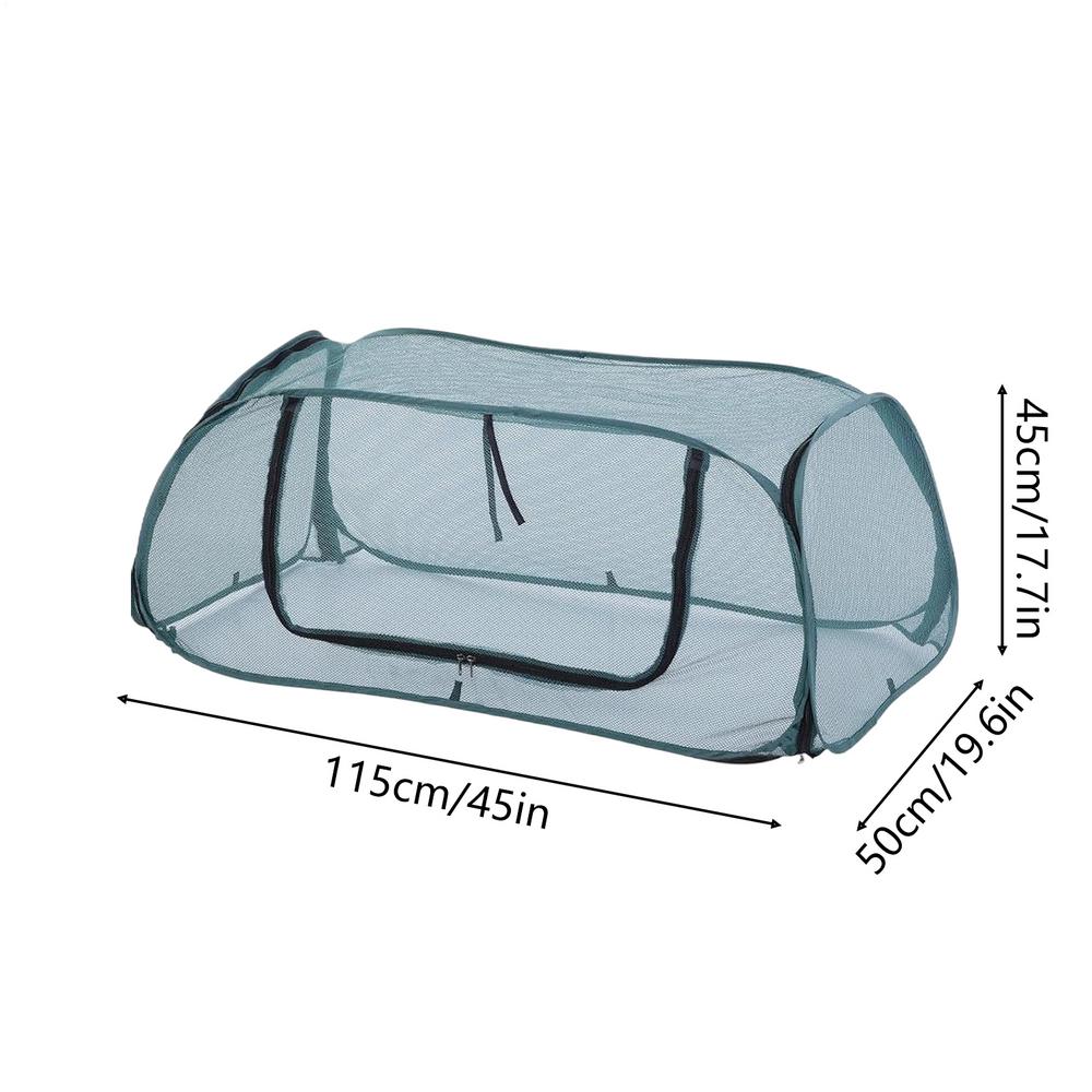 

Pop-up Plant Flower Box Cover For Raised Beds Breathable Mesh Netting Raised Garden Bed Covers Anti Frost Mini Greenhouse Cover зелений