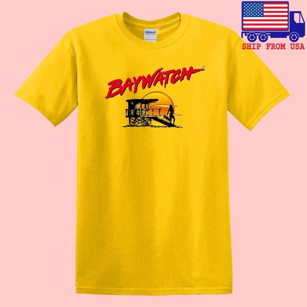 Baywatch Retro Tv Show Men s Yellow Size S-5XL 2XL