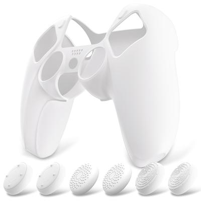 PlayVital Pure Series PS5 Controller-kompatible Schutzhülle aus Silikon für PS5 Controller, weiches Gummi-Griffgehäuse mit 6 Thumbsticks, kann verwendet werden auf