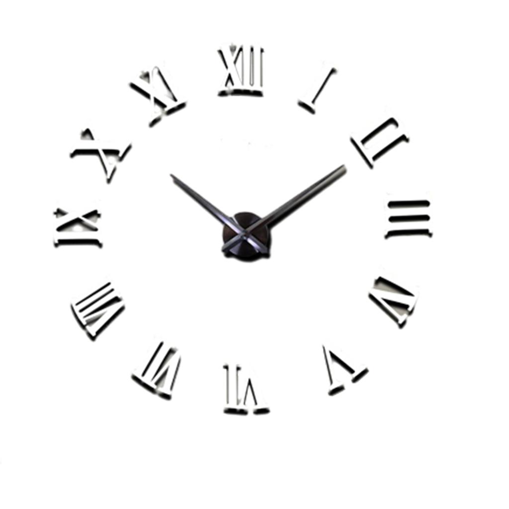 DIY Oversized Mirror Wall Clock Luxuryed Surfaces Decor Wall Clock For Restaurant Bar