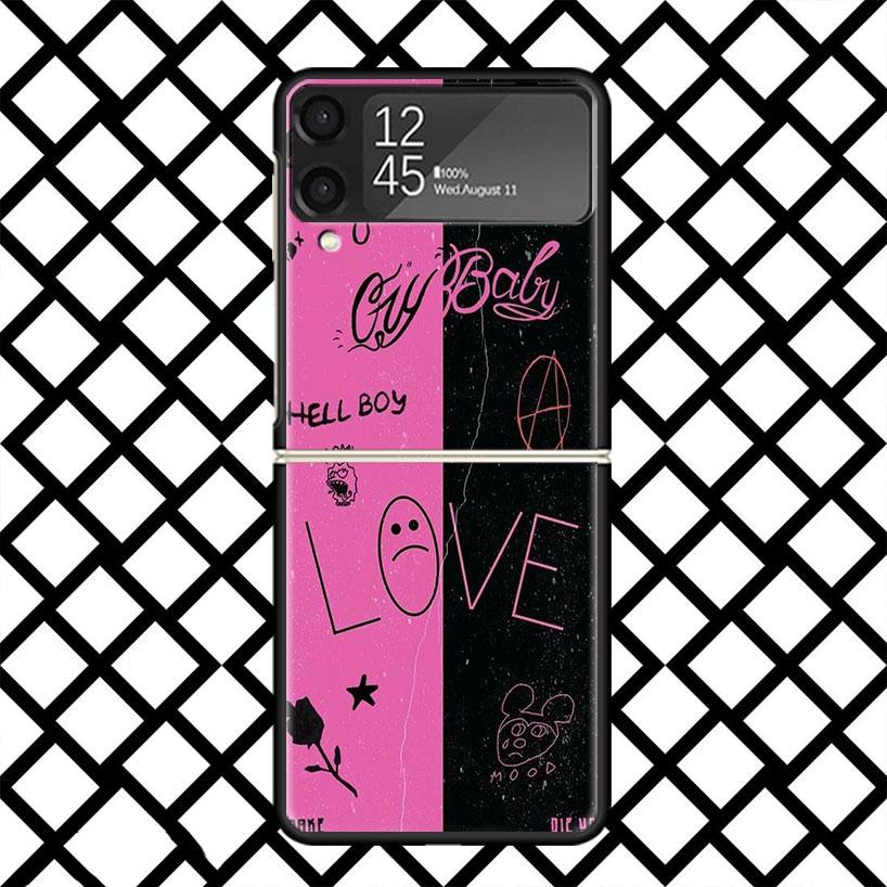 Lil Peep Hellboy Love Phone Case For Samsung Z Flip 7 6 5 4 3 Galaxy ZFLIP7 ZFlip6 5G Flip5 Flip4 Flip3 5g Black Hard Cover