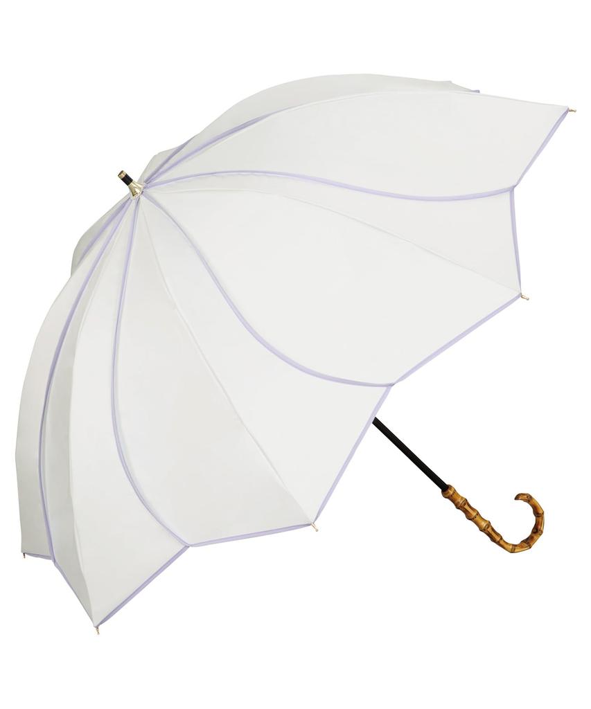Strongest Parasol UVO Long Floral Light Blocking Rate UV Cut Both Sunny and Rainy Main Rib 55cm Ladies Women Bamboo Handle Stylish Cute Wpc. (Ubo)
