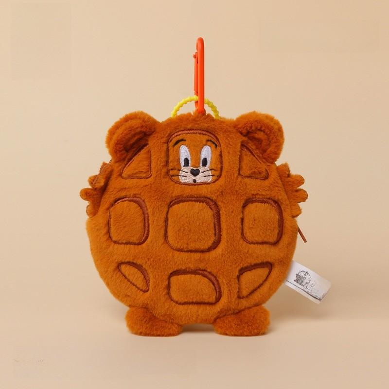 Jerry Card Plush Bag Tom And Jerry Waffle Cartoon Saddlebag Storage Document