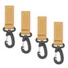 4Pcs Tactically Nylon Webbing Buckles Carabiner Belt Clip Key Keeper Buckles MultiFunction Keychains Strap Clip