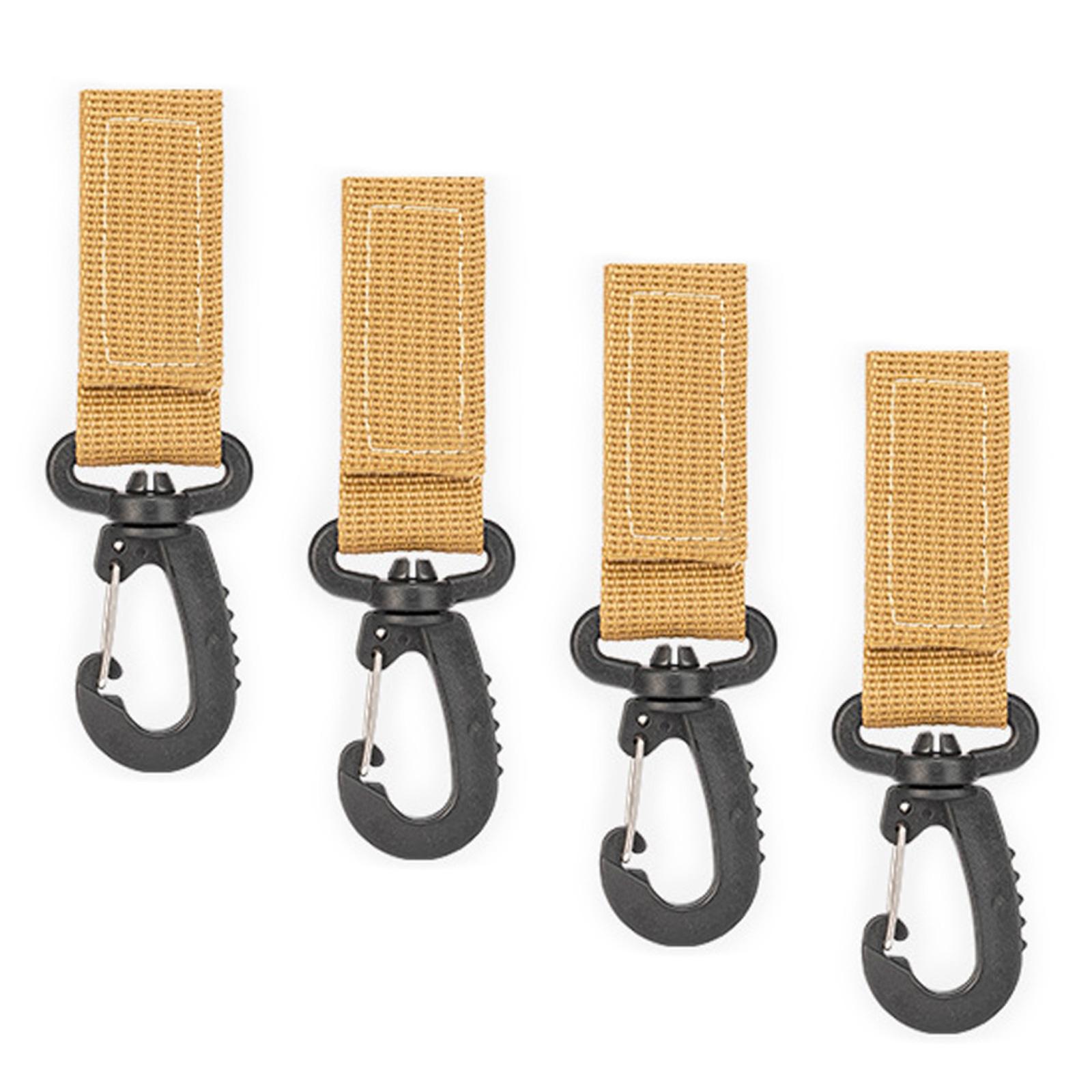 

4Pcs Tactically Nylon Webbing Buckles Carabiner Belt Clip Key Keeper Buckles MultiFunction Keychains Strap Clip хакі