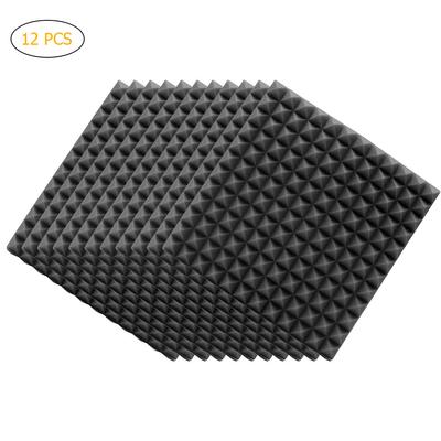 12 Pezzi Pannelli in Schiuma Acustica Schiuma Acustica Assorbimento Sonoro Piramide Trattamento Studio Pannelli da Parete
