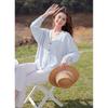 Mokana Women's V-Neck Knit Cardigan with Colorful Buttons