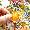 Navy Peony Pumpkin Halloween Watercolor Stickers and Stickers for Water and Journals & (25-Count) - Cute, Water-Resistant, Long-Lasting Bottles,
