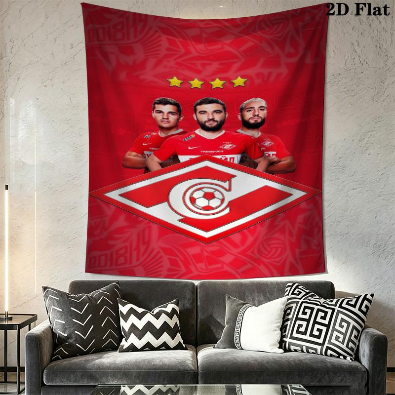 Spartak Moscow Odyssey Wall Hanging Printed Fabric Blanket Decorative Tapestries for Bedroom Living Room Home Decor