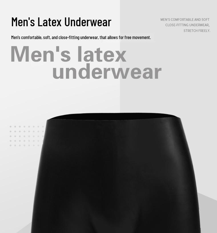 Pánské elastické latexové boxerky s 3D pouzdrem