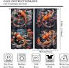 Japanese Carp Blackout Curtain   Bohemian Dream Art Curtain   Oriental Art Koi Fish Decorated Teen Blackout Curtain   Bedroom Livin