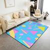 Memphis Area Rug 3x5 Hipster Retro Rug 80s 90s Hip Hop Funky Carpet for Bedside Colorful Pop Art Inspired Watercolor Eighties Memphis Geomet